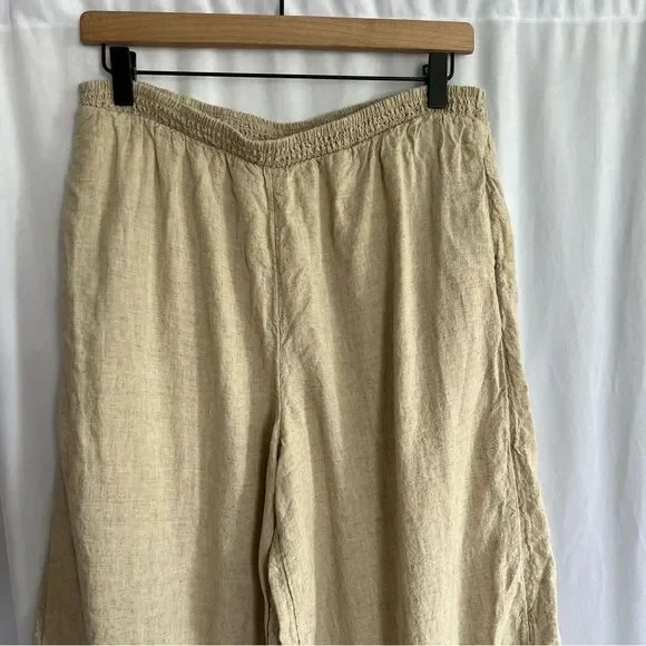 ANTHROPOLOGIE Wide Leg Linen Blend Pants size Small Oversized 15” waist - Picture 5 of 9